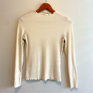 Ribbed Only Mock Neck Top